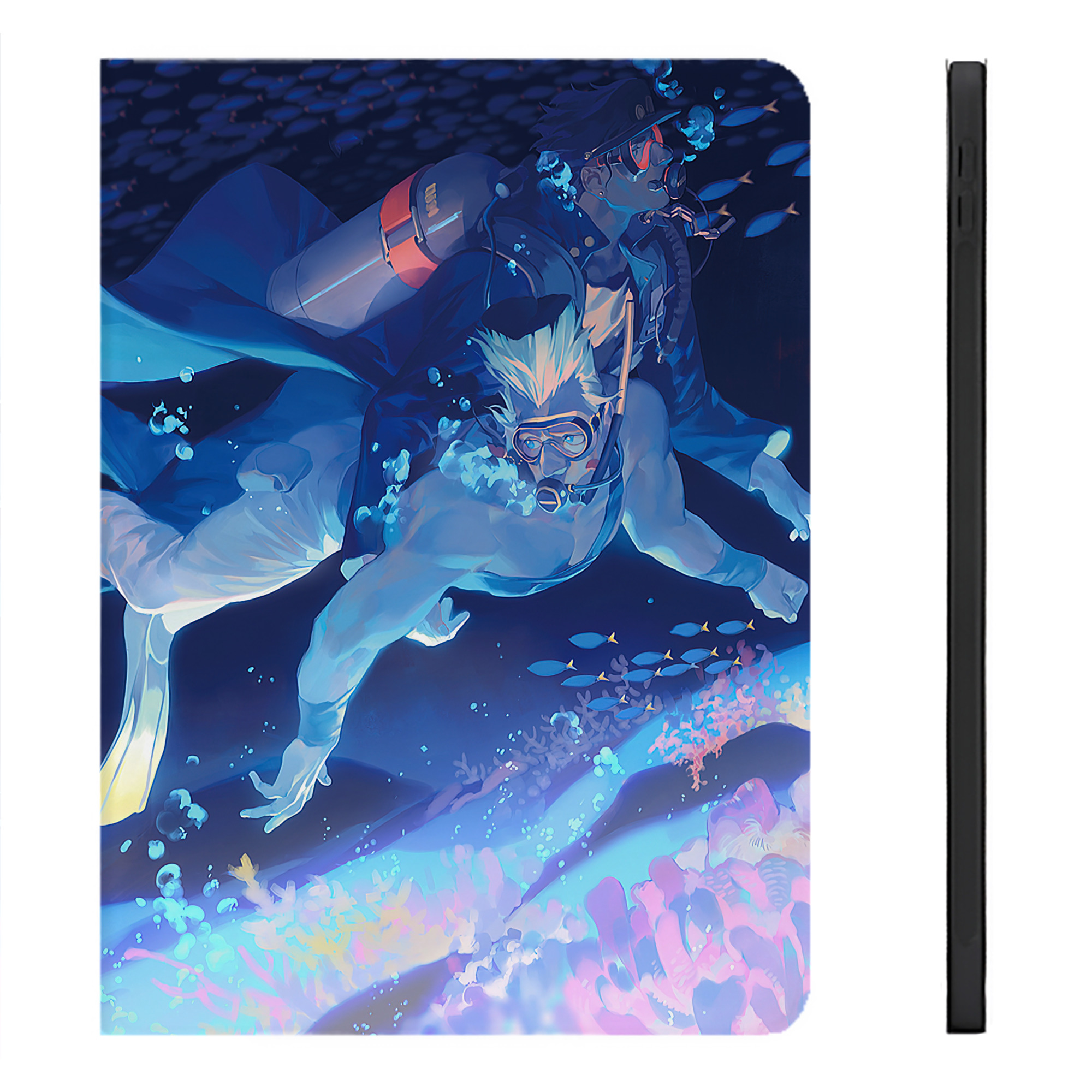 （画像用） ジョジョの奇妙な冒険 JoJo's Bizarre Adventure IPadケース ペンホルダー付き ブックスタイルデザイン